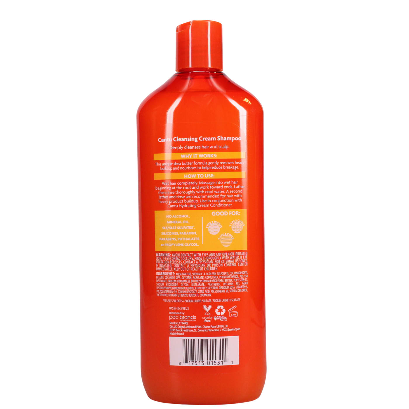 CANTU 400ML CREAM S/POO SHEA BUTTER