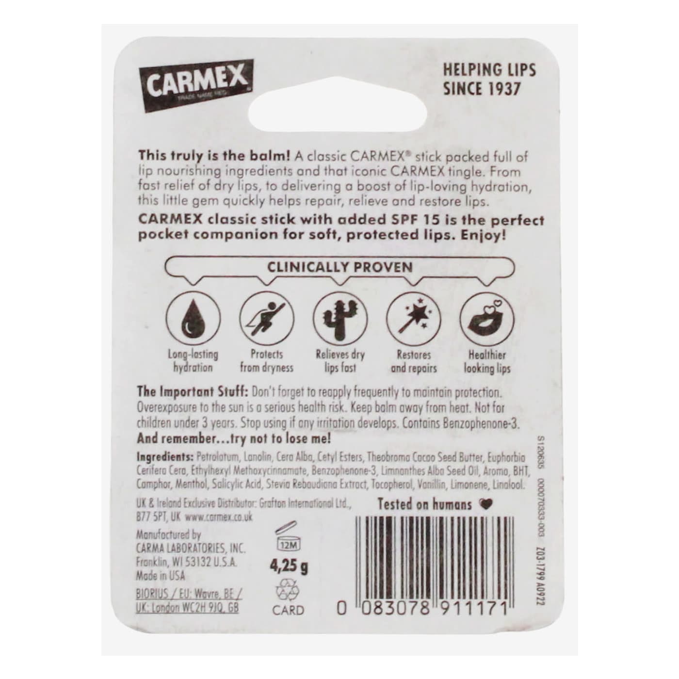 CARMEX 4.25G L/BALM CLICK STICK ORIG