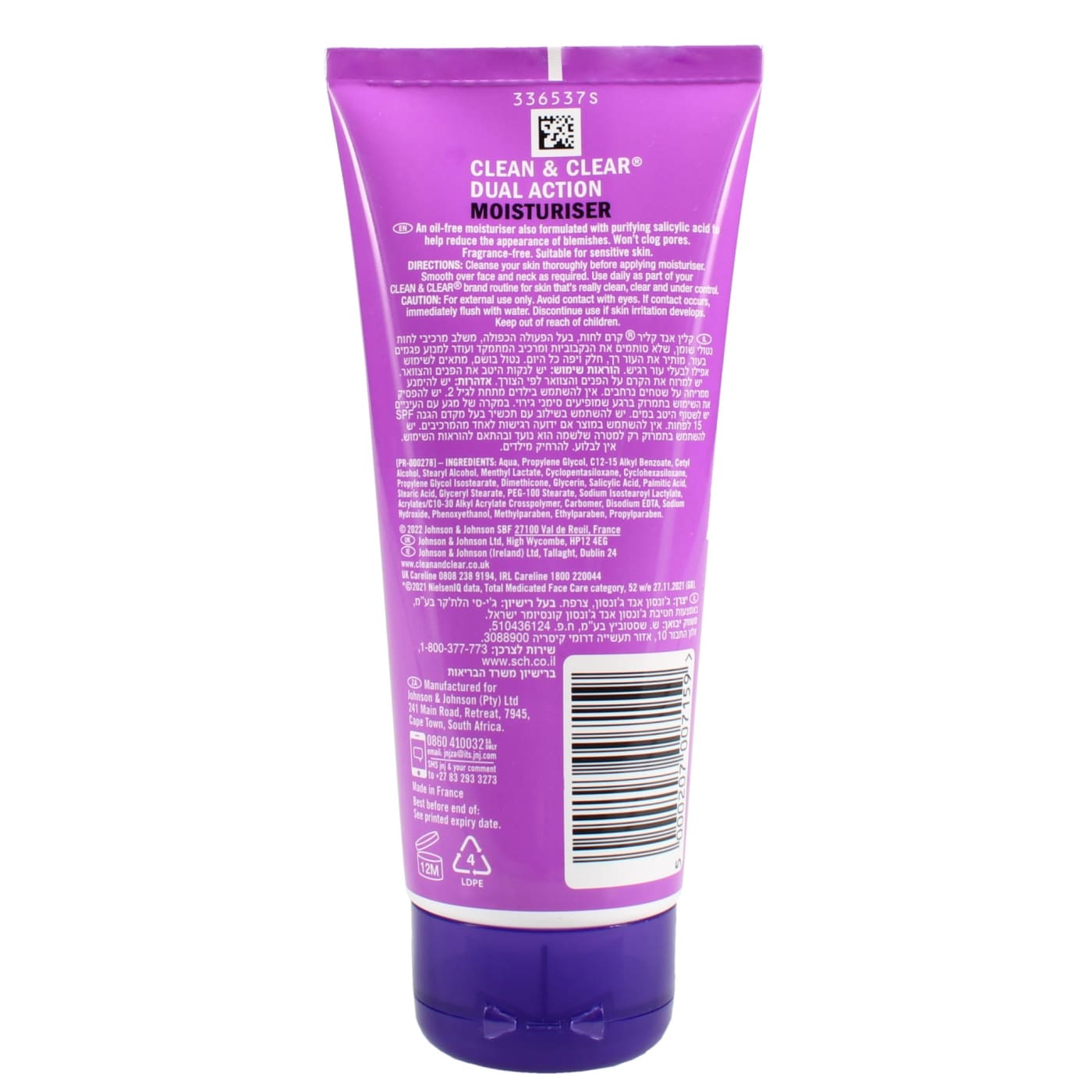 CLEAN&CLEAR 100ML MOIST CREAM DUAL 04/26