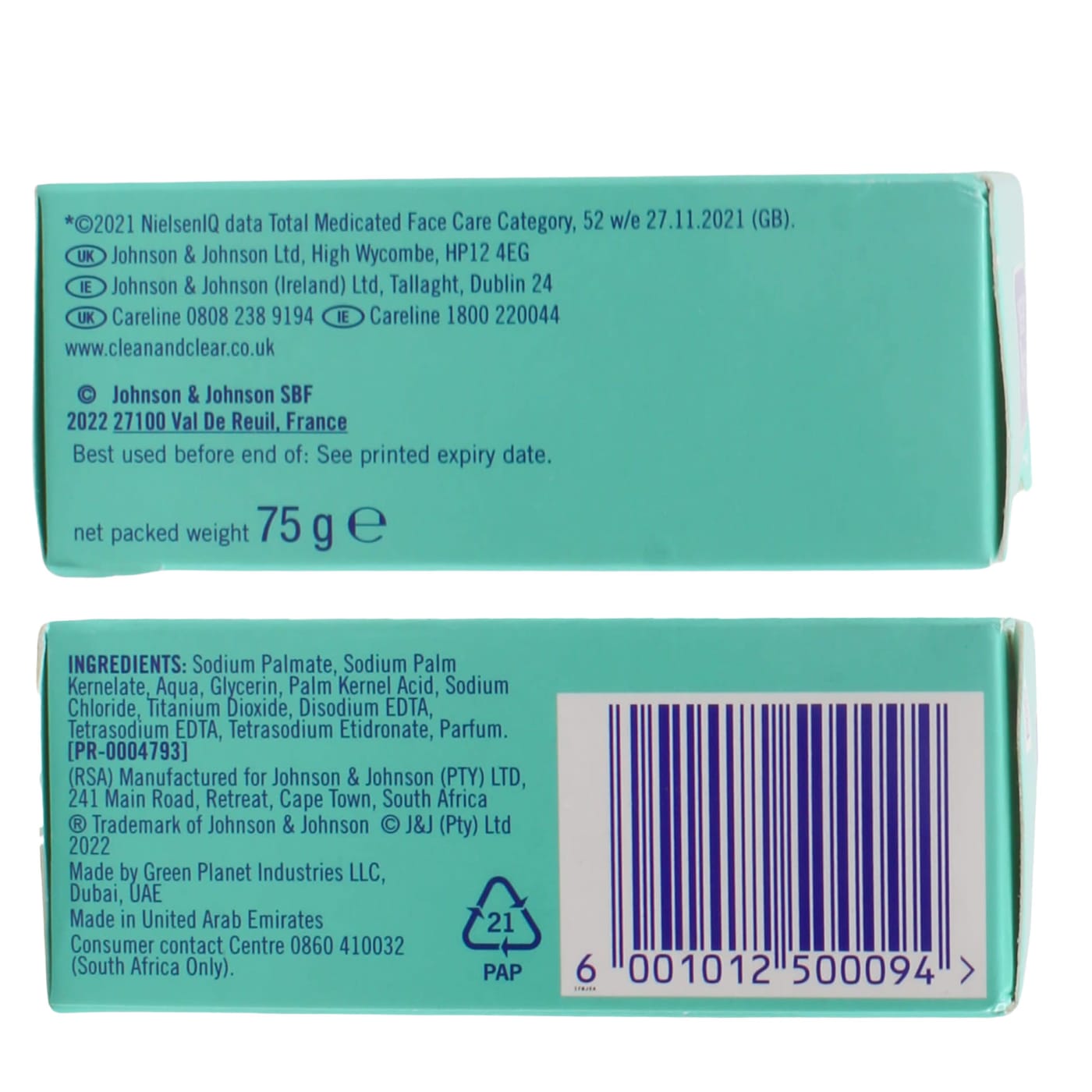 CLEAN & CLEAR 75G CLEANSING BAR 08/26