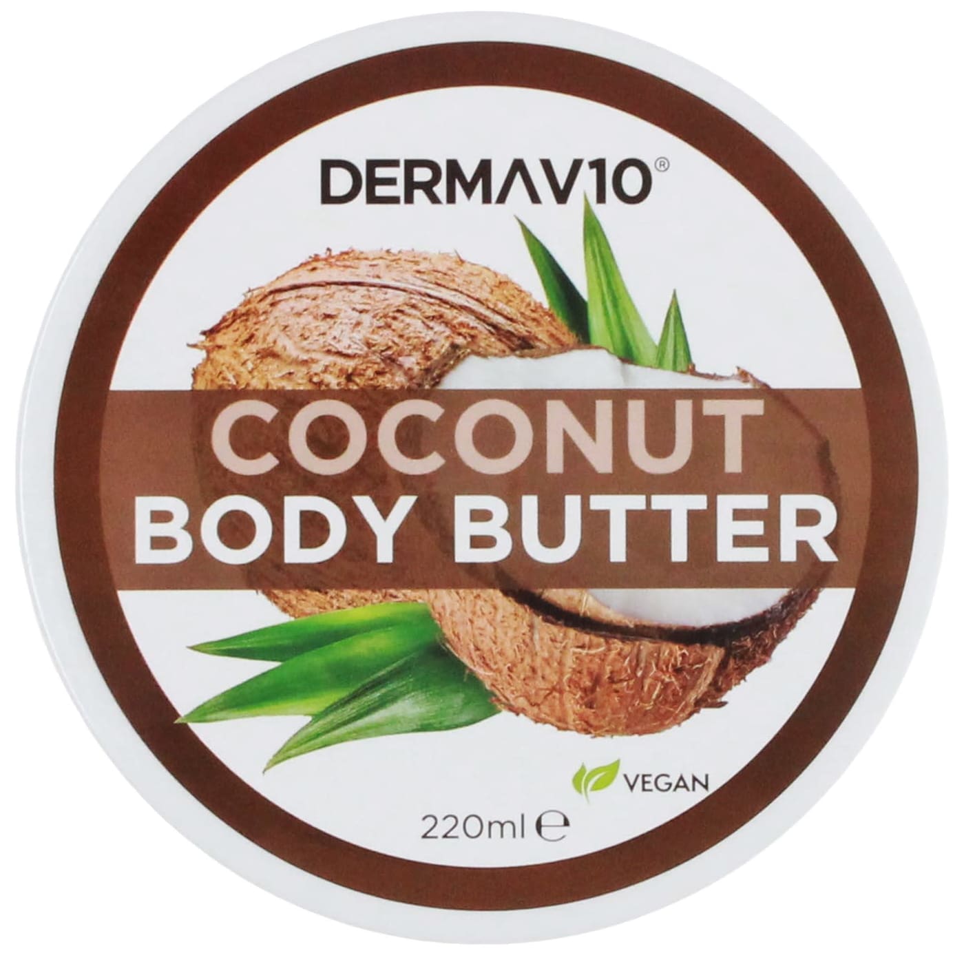 DERMA V10 220ML BODY BUTTER COCONUT