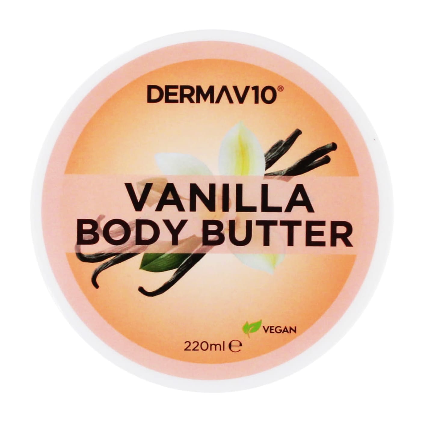 Derma V10 220ml Body Butter Vanilla