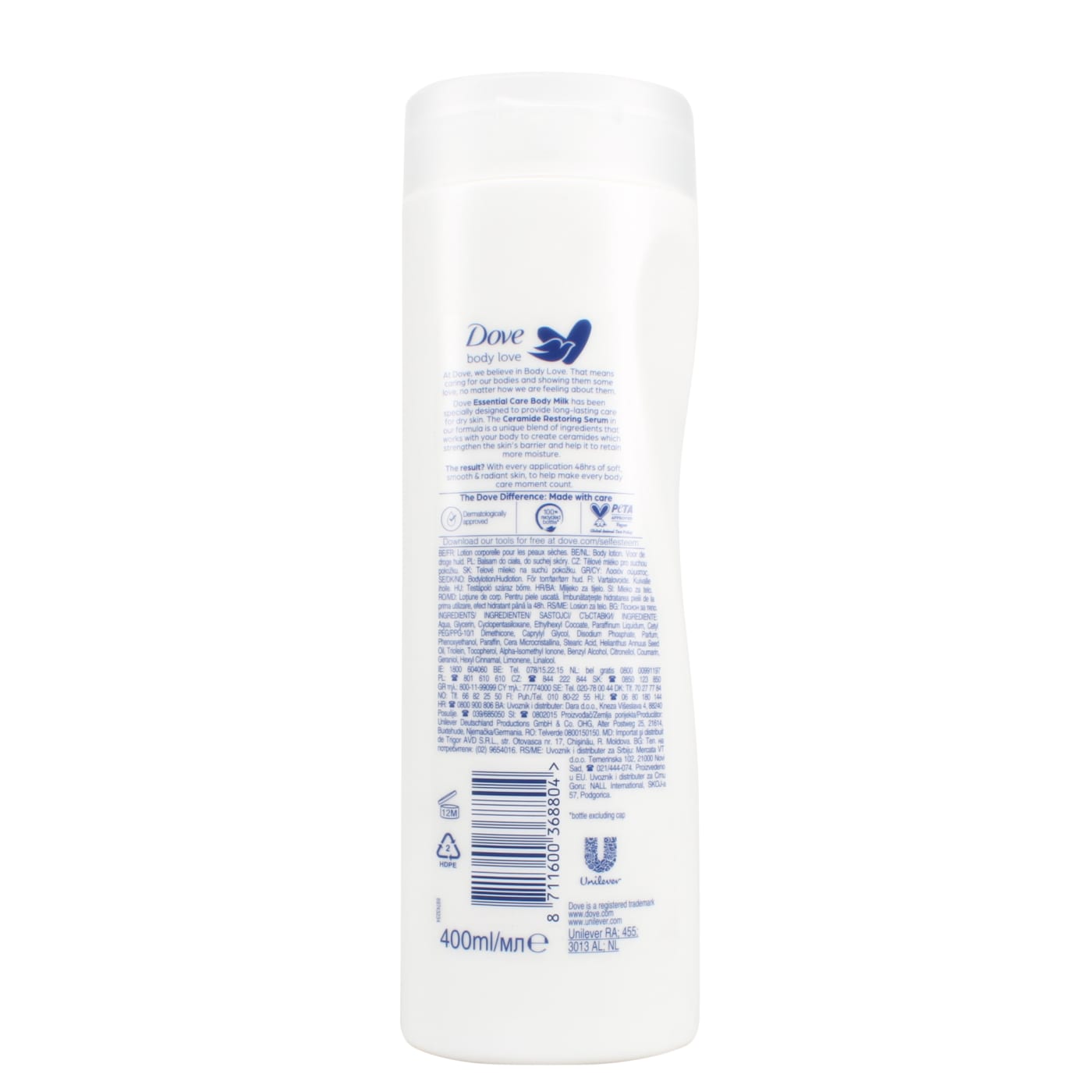 DOVE 400ML BODY MILK ESSENTIAL CARE