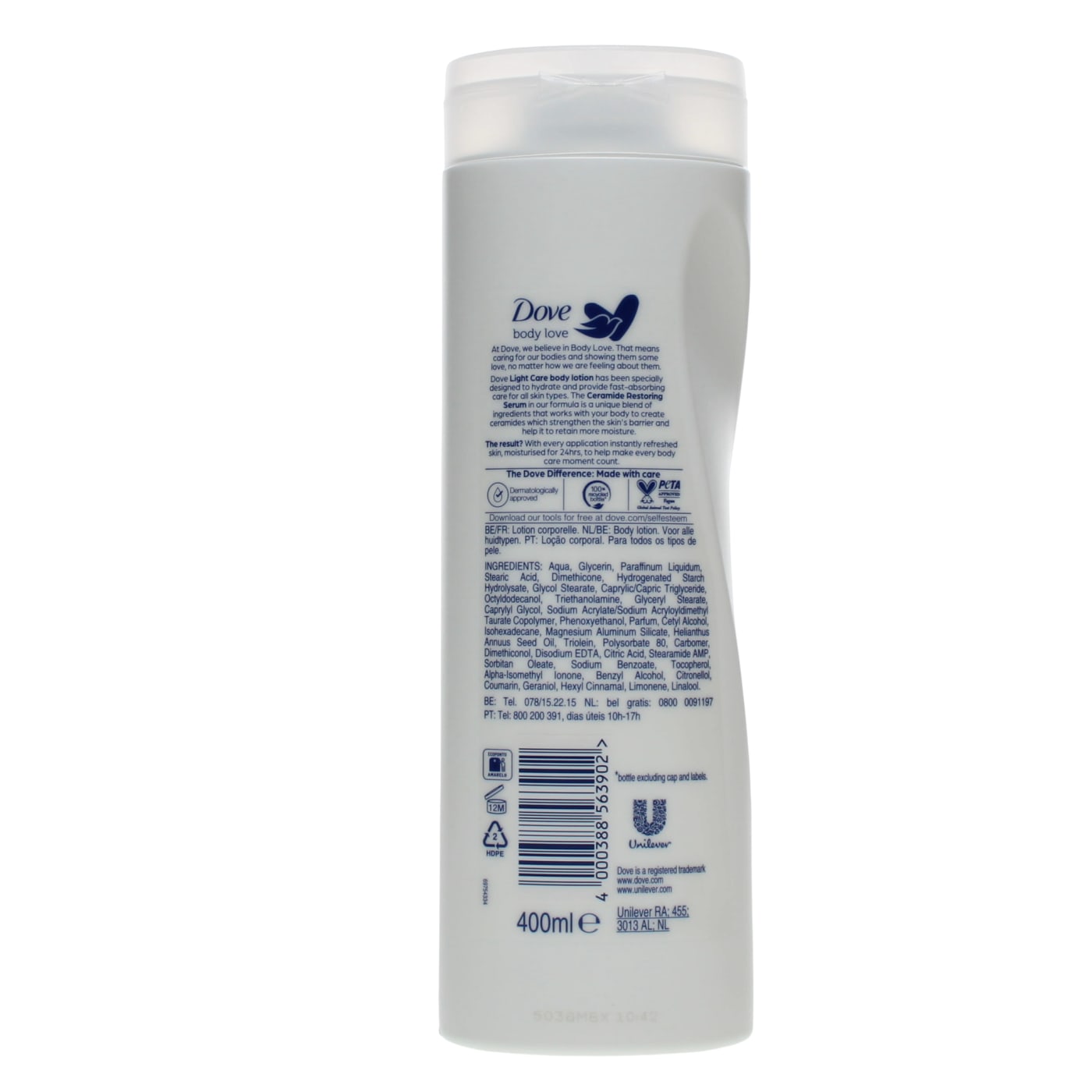 DOVE 400ML BODY LOTION LIGHT CARE