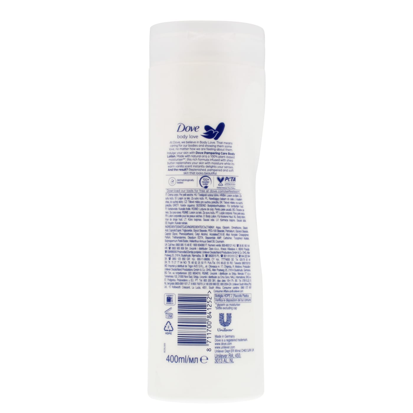 DOVE 400ML B/LOTION PAMPER SHEA  BUTTER