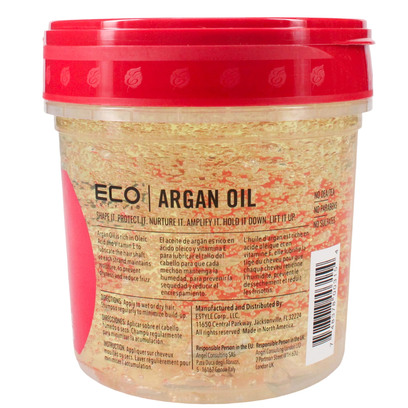 Ecostyle 473ml Styling Gel Morroccan Argan Oil