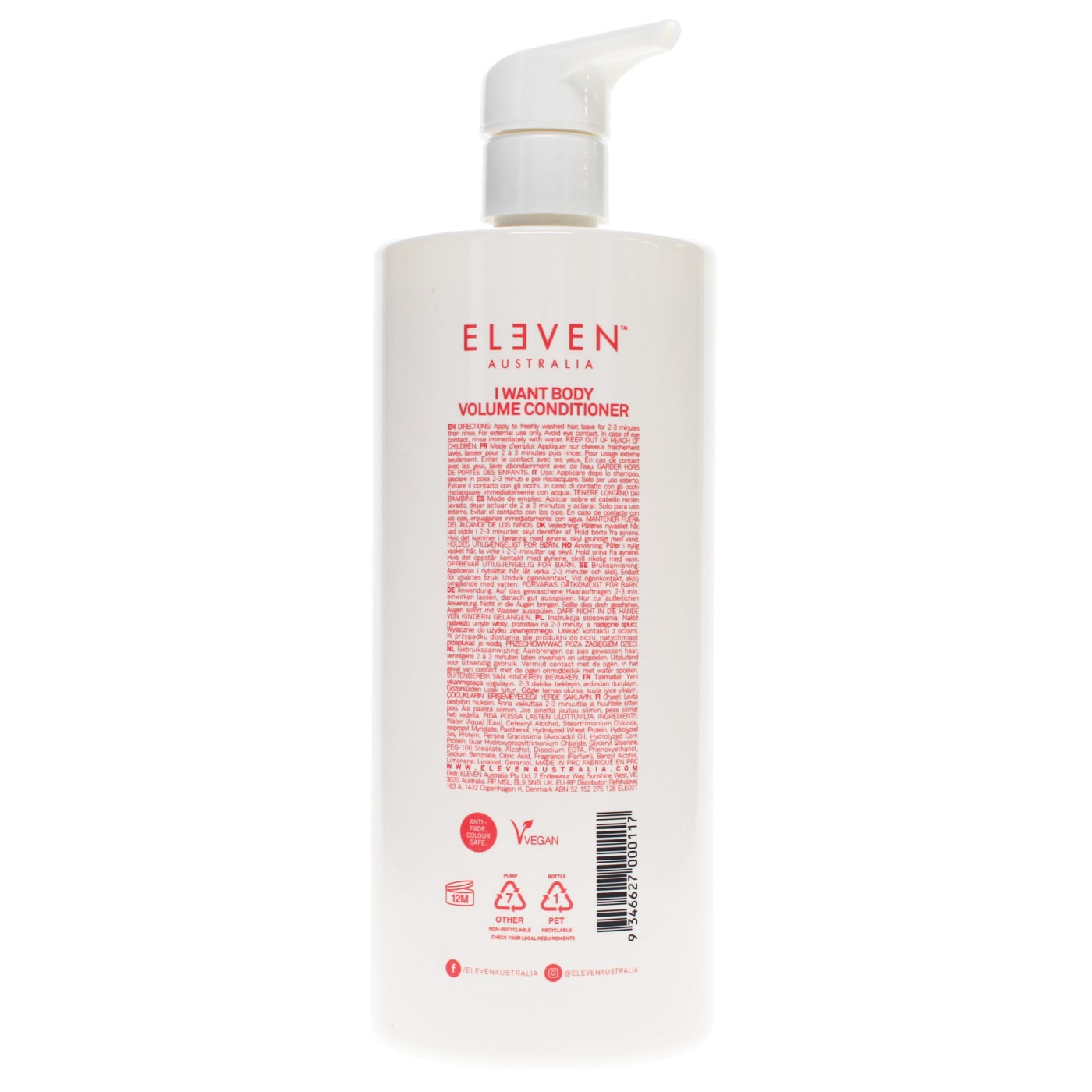 ELEVEN AUS I WANT BODY 960ML COND VOL