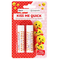 FACE FACTS JOYPIXELS 2 X 4.25G LIP BALM TUBES KISS ME QUICK DUO CLIPSTRIP