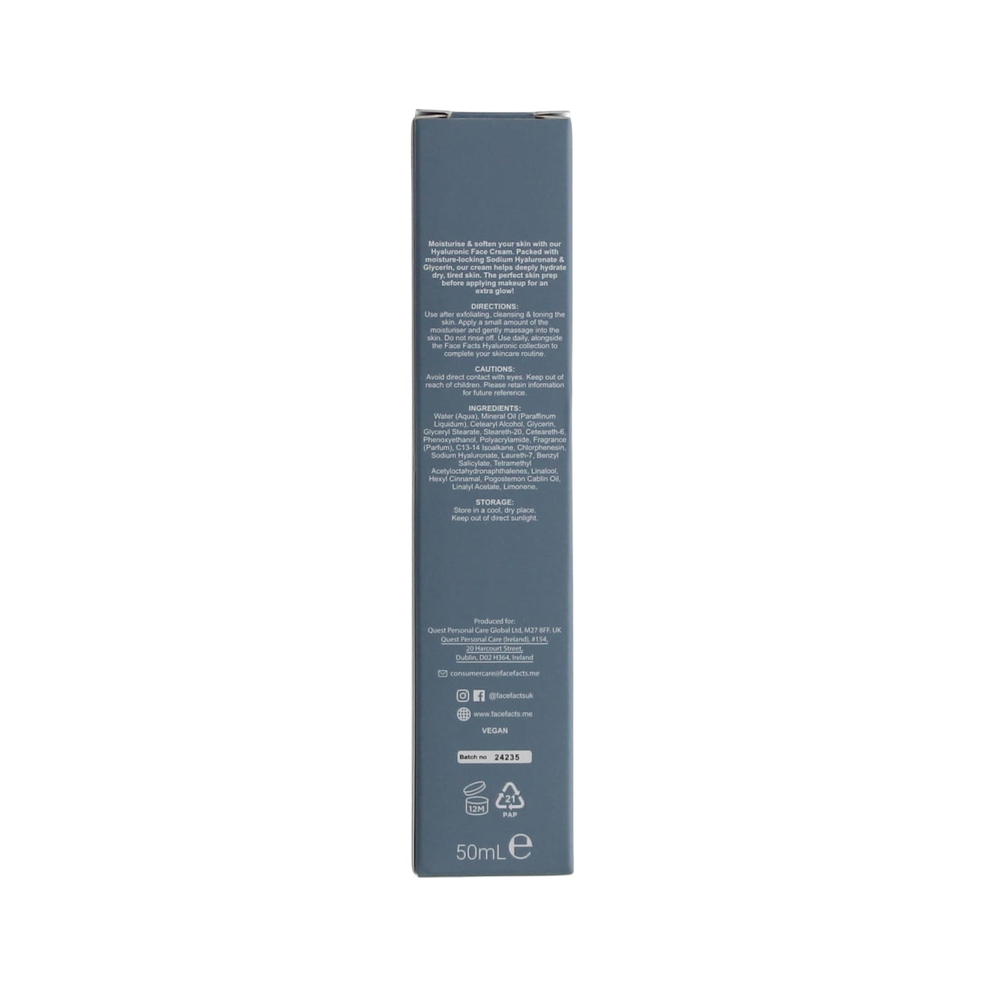 F.FACTS 50ML F/CREAM HYALURONIC