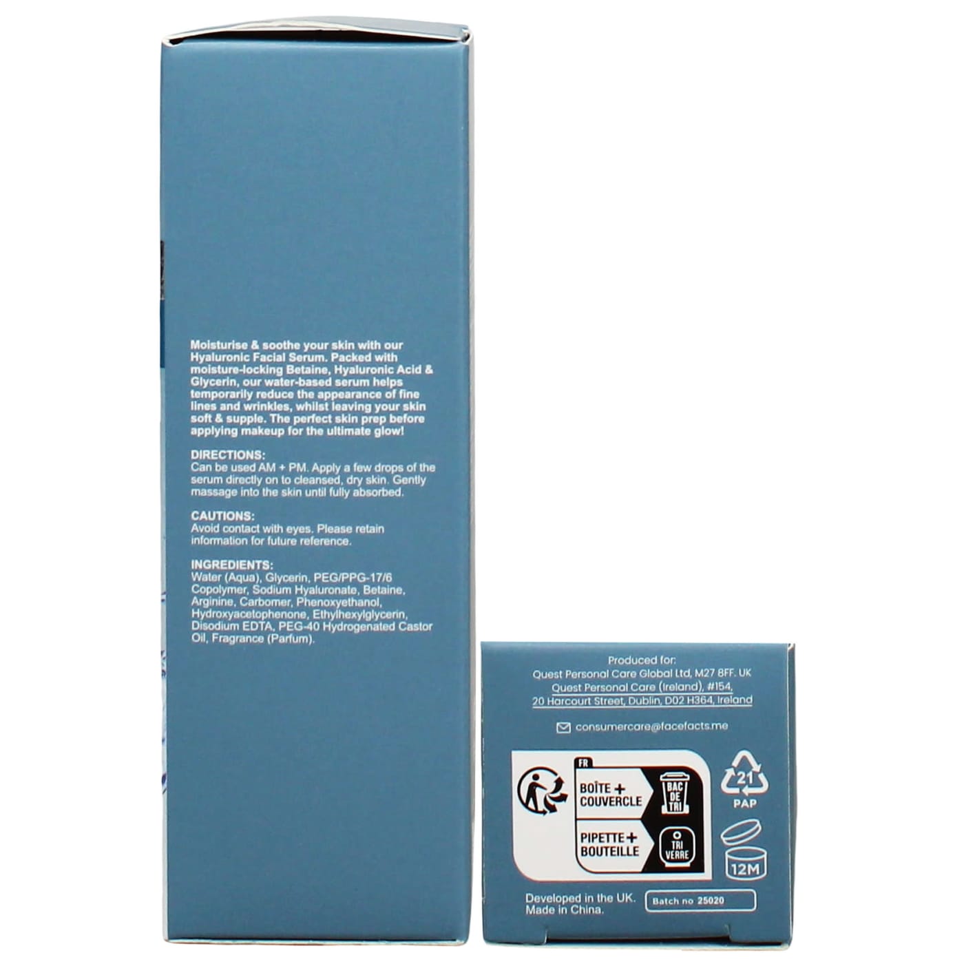 Face Facts 30ml Facial Serum Hyaluronic