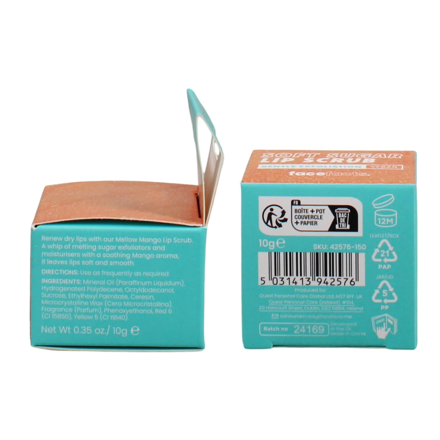 Face Facts 10g Lip Scrub Mellow Mango