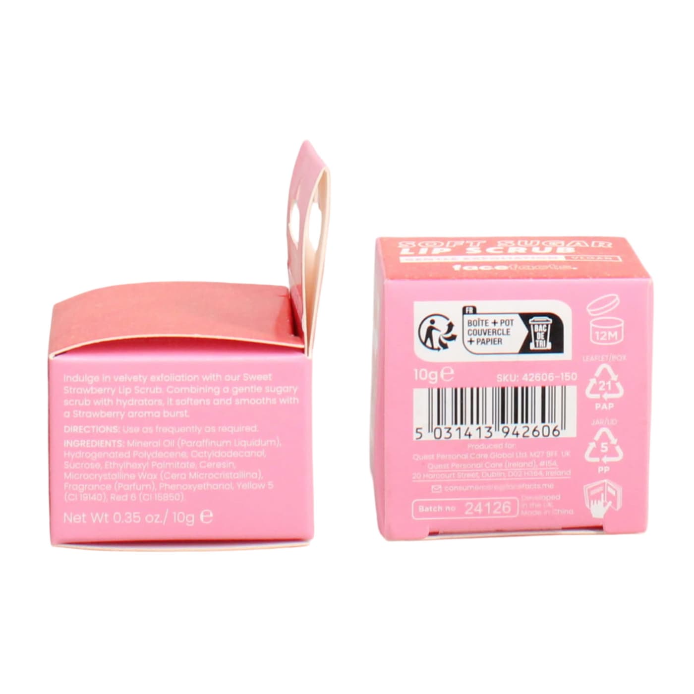 Face Facts 10g Lip Scrub Sweet Strawberry