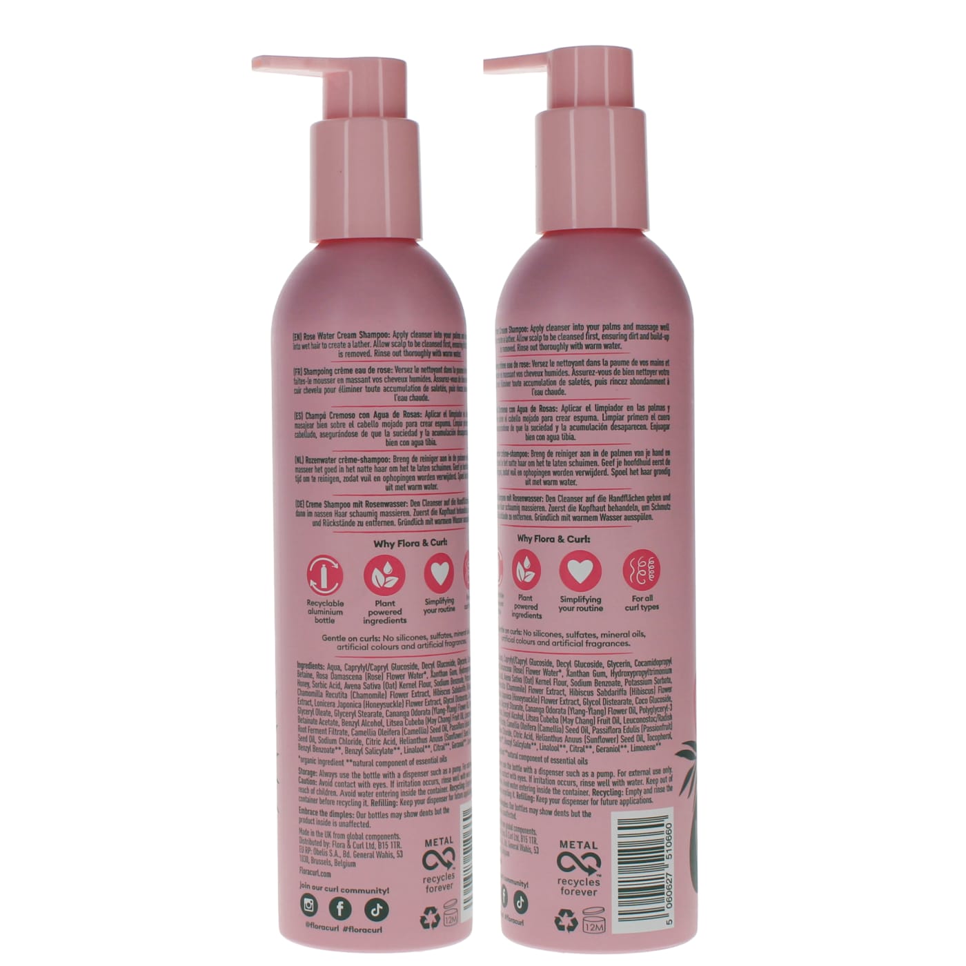 FLORA&CURL 300ML CRM S/POO ROSEWATER