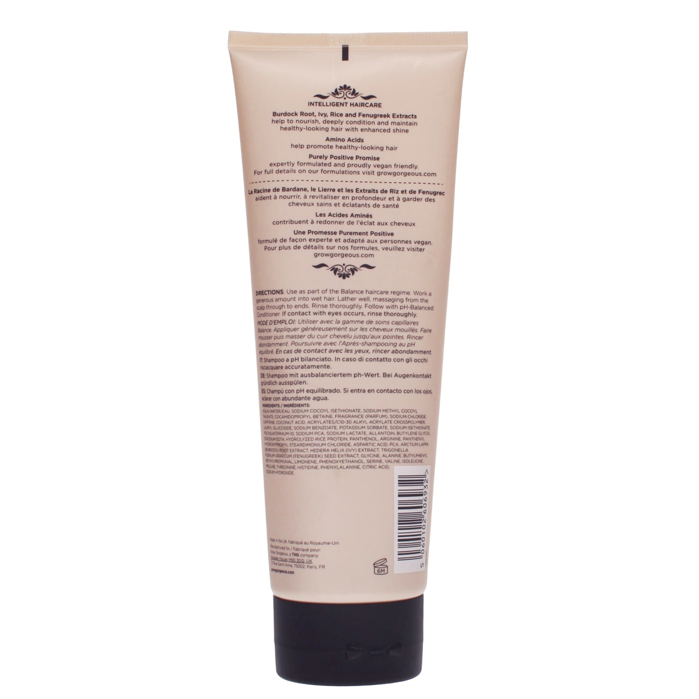 GROW GORGEOUS 250ML SHAMPOO BALANCE PH-BALANCED