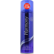 Harmony Blue 6x225ml Hairspray Extra Firm PMP £1.99