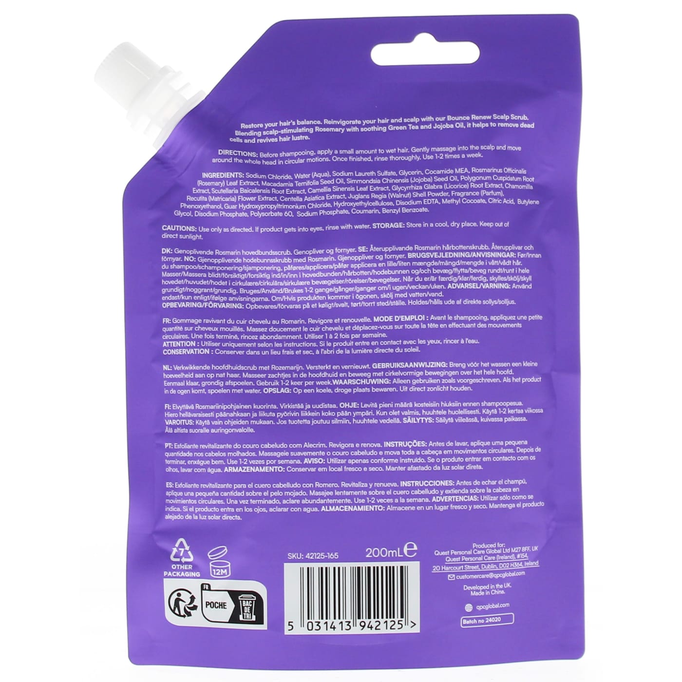 HEAD SHOCK 200ML SCALP SCRUB ROSEMARY