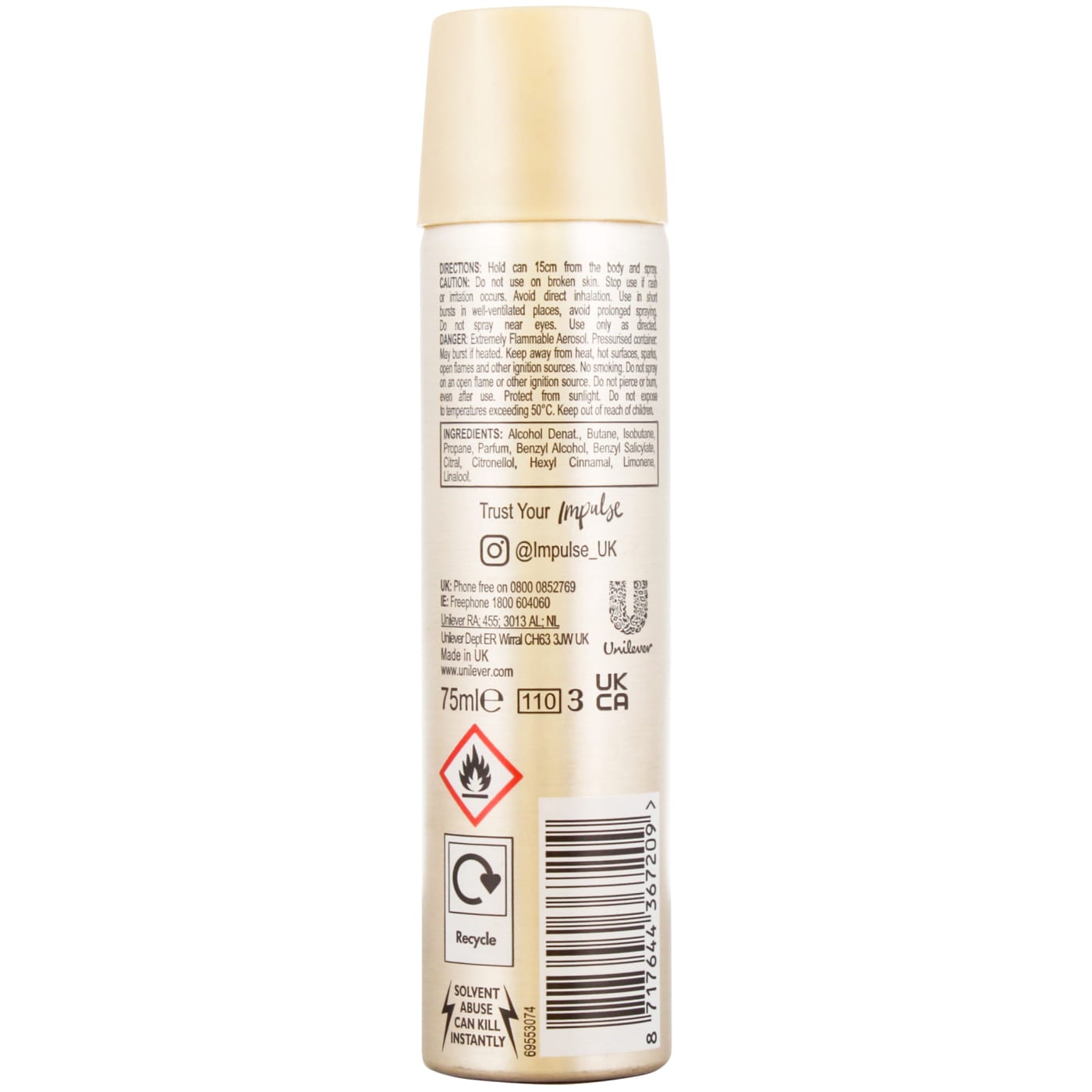 Impulse 75ml Body Spray True Love