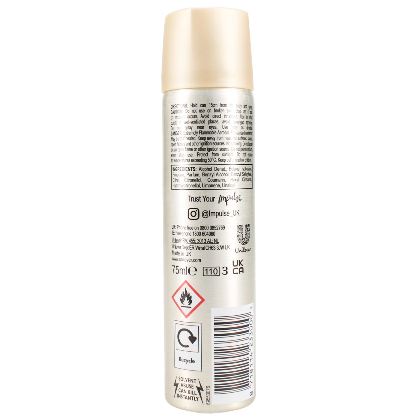 Impulse 75ml Body Spray Glamour