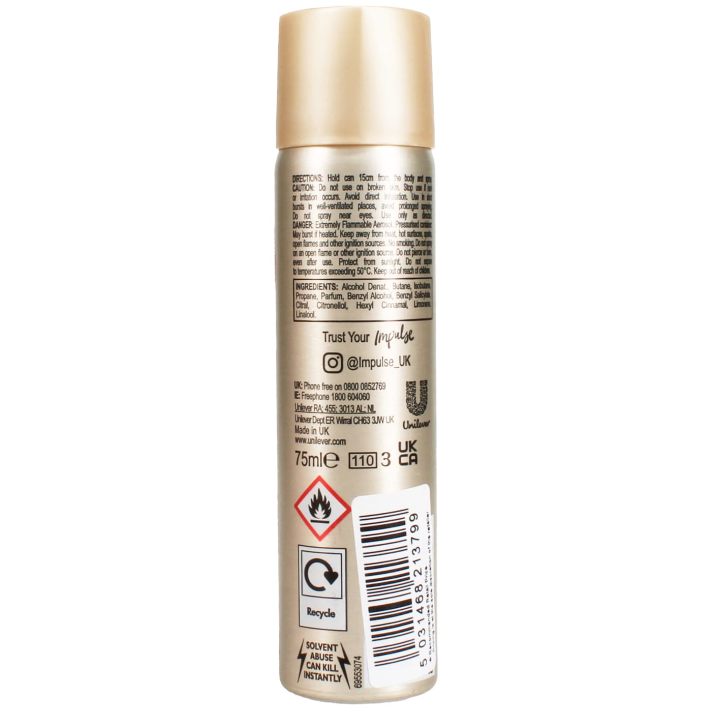 Impulse 75ml Body Spray True Love PMP £1.29