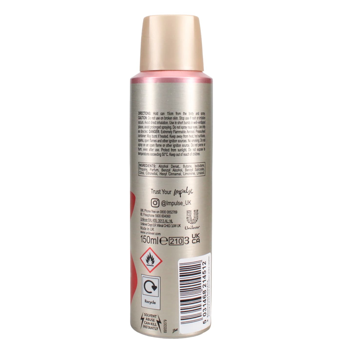 IMPULSE 150ML B/SPRAY LOVE PMP £1.99