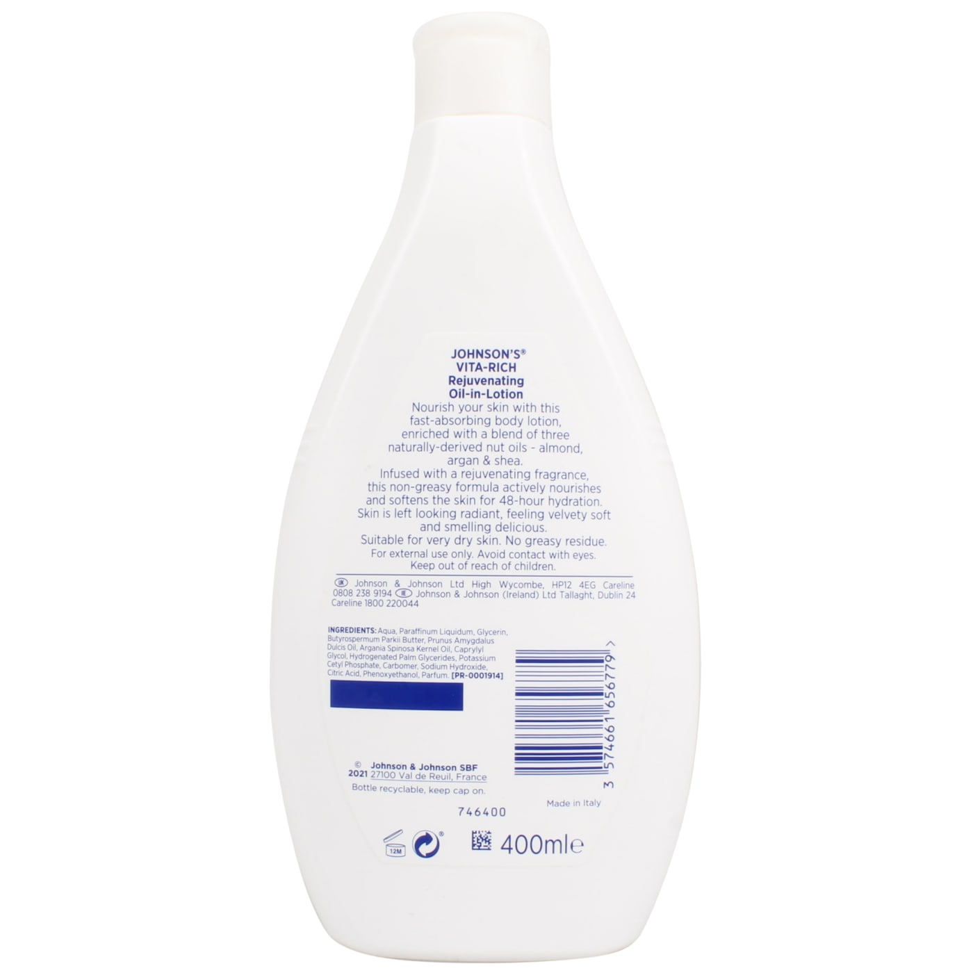 Johnsons 400ml Body Lotion Vita-Rich Nourishing