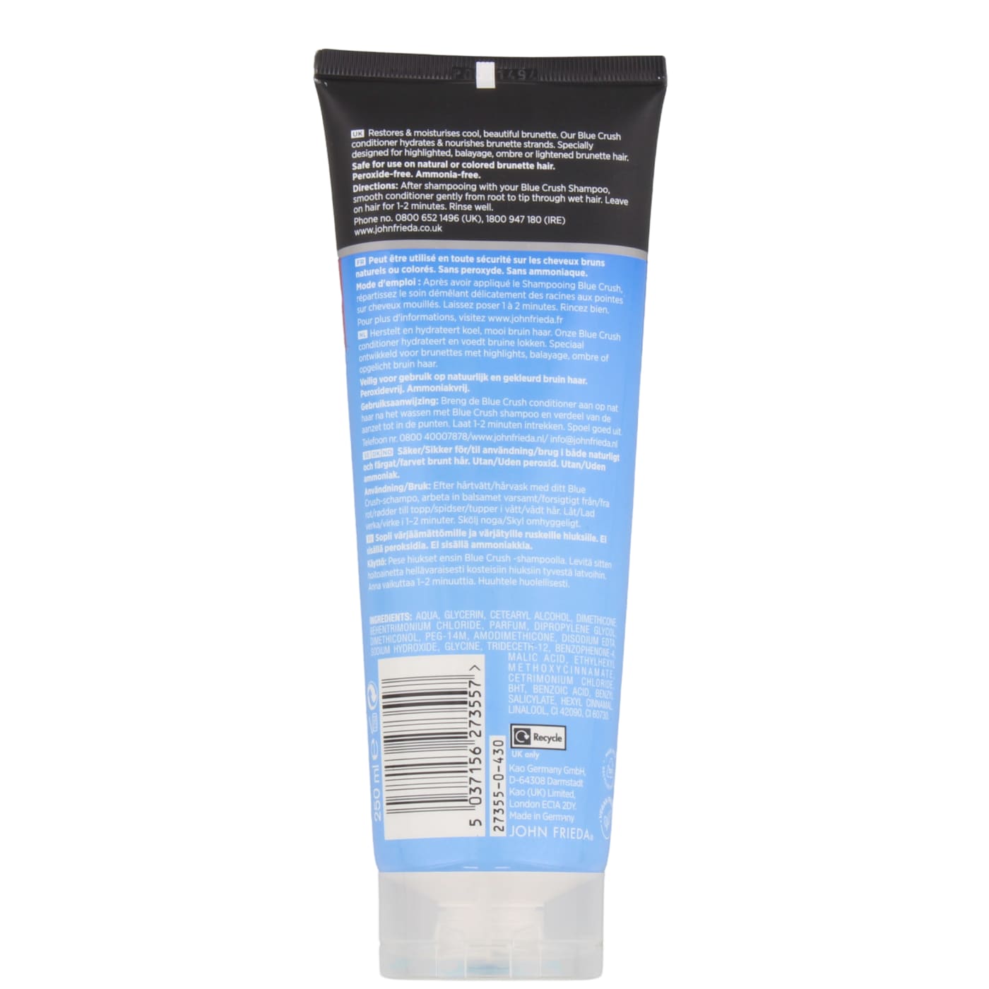 JOHN FRIEDA 250ML CONDITIONER BLUE CRUSH FOR BRUNETTES