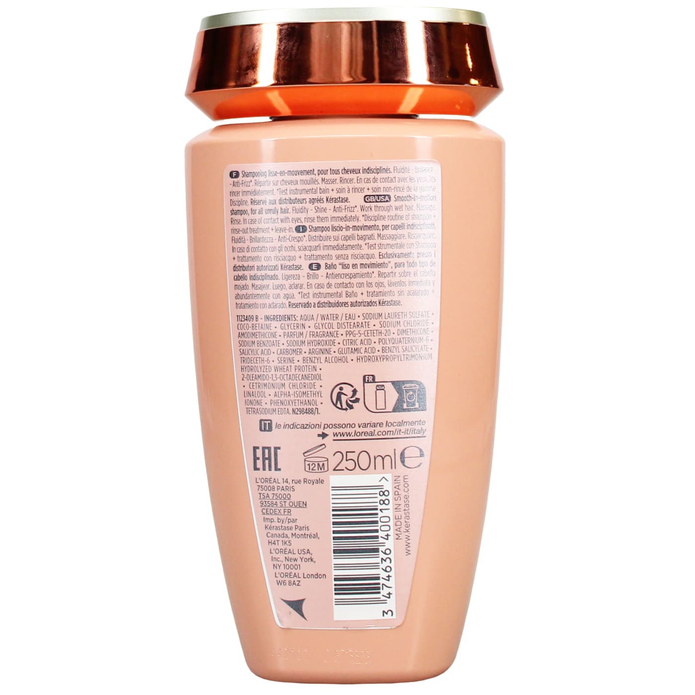Kerastase 250ml Shampoo Discipline Bain Fluidealiste