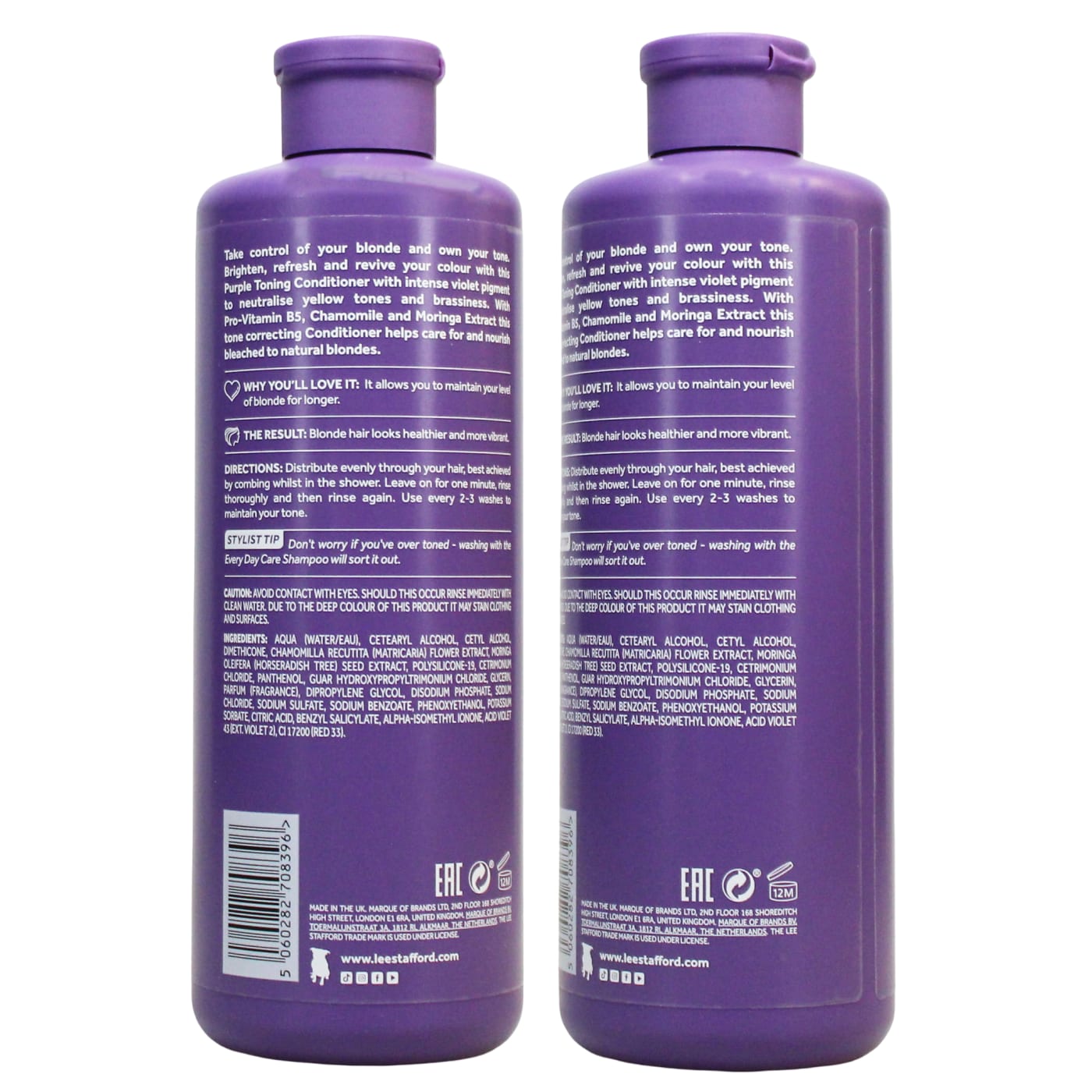 Lee Stafford Bleach Blondes 500ml Conditioner Purple Toning