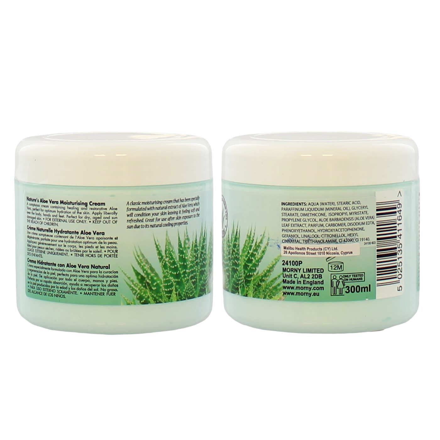 MORNY 300ML MOISTURISING CREAM ALOE VERA