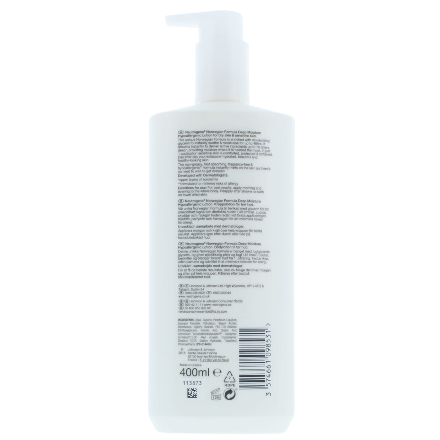 NEUTROGENA NORWEIGIAN 400ML B/LOTION