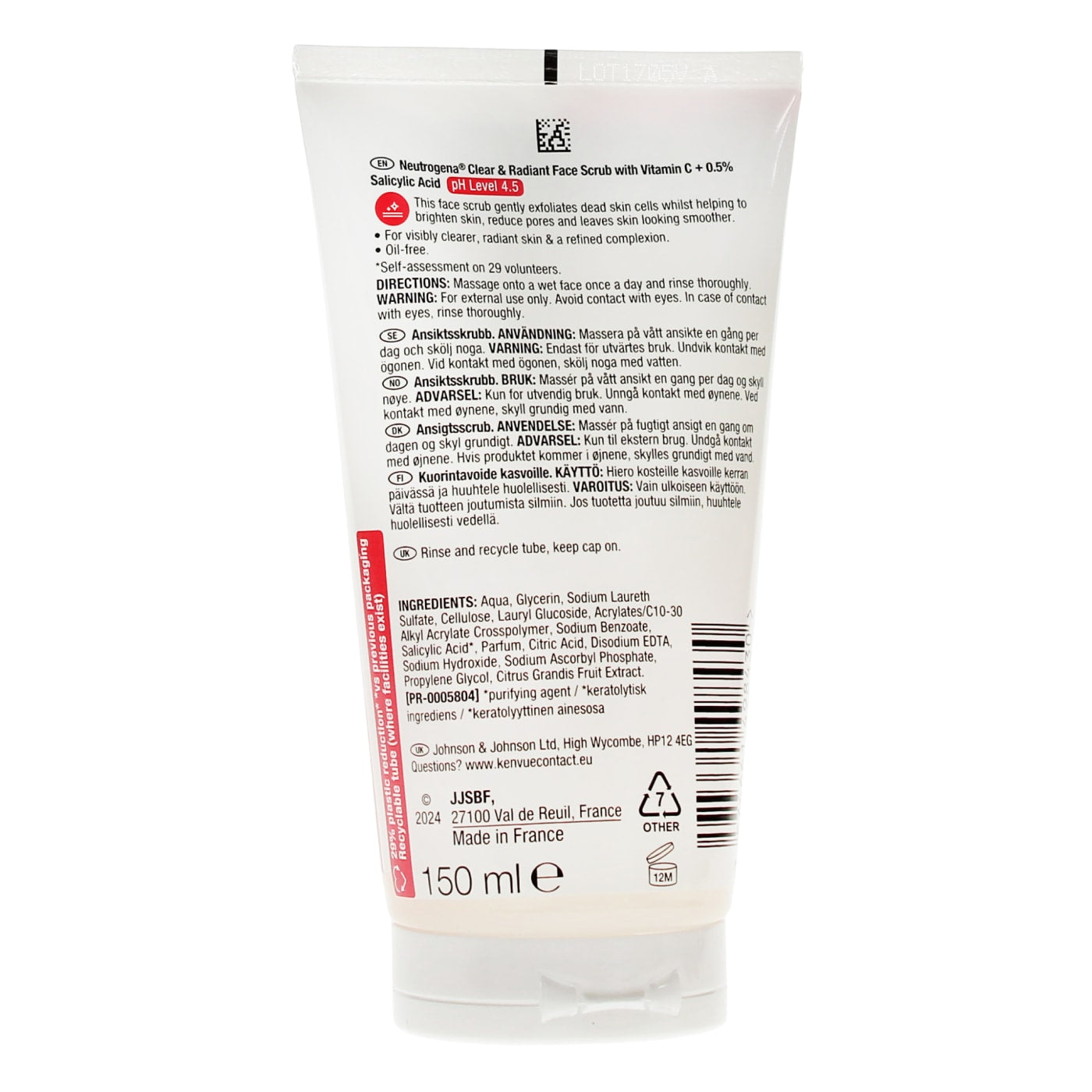 Neutrogena Clear & Radiant 150ml Daily Exfoliator
