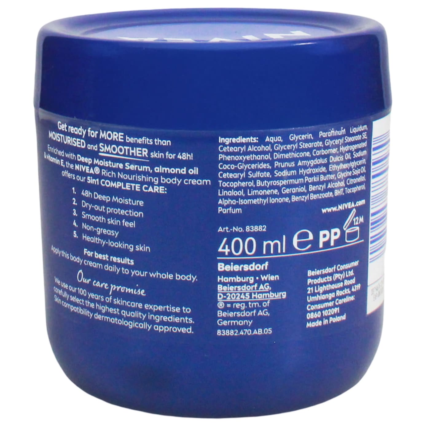 Nivea 400ml Body Cream Rich Nourishing
