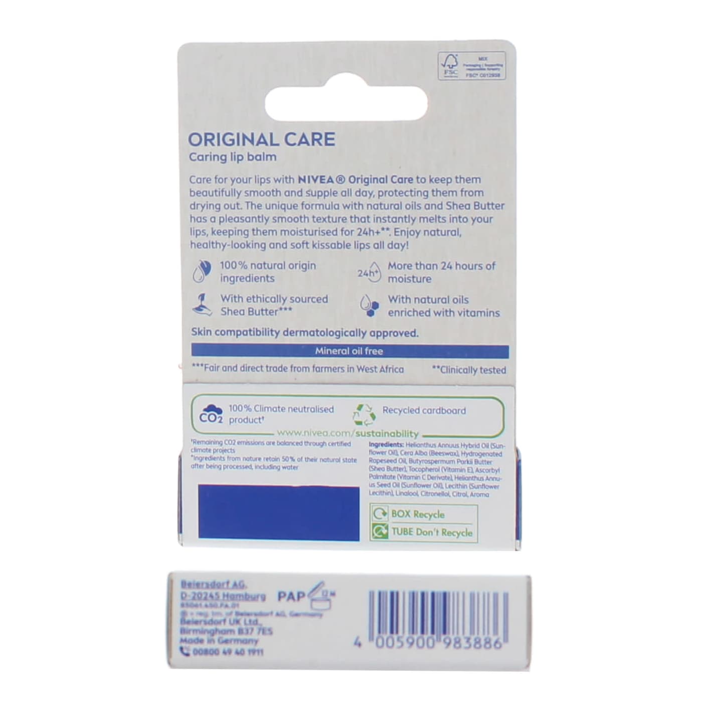 NIVEA 4.8G L/BALM ORIGINAL