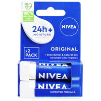 NIVEA 4.8G L/BALM TWIN PACK ORIGINAL