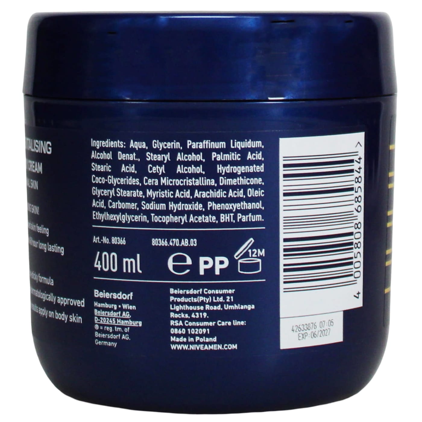 NIVEA 400ML BODY CREAM REVITALISING