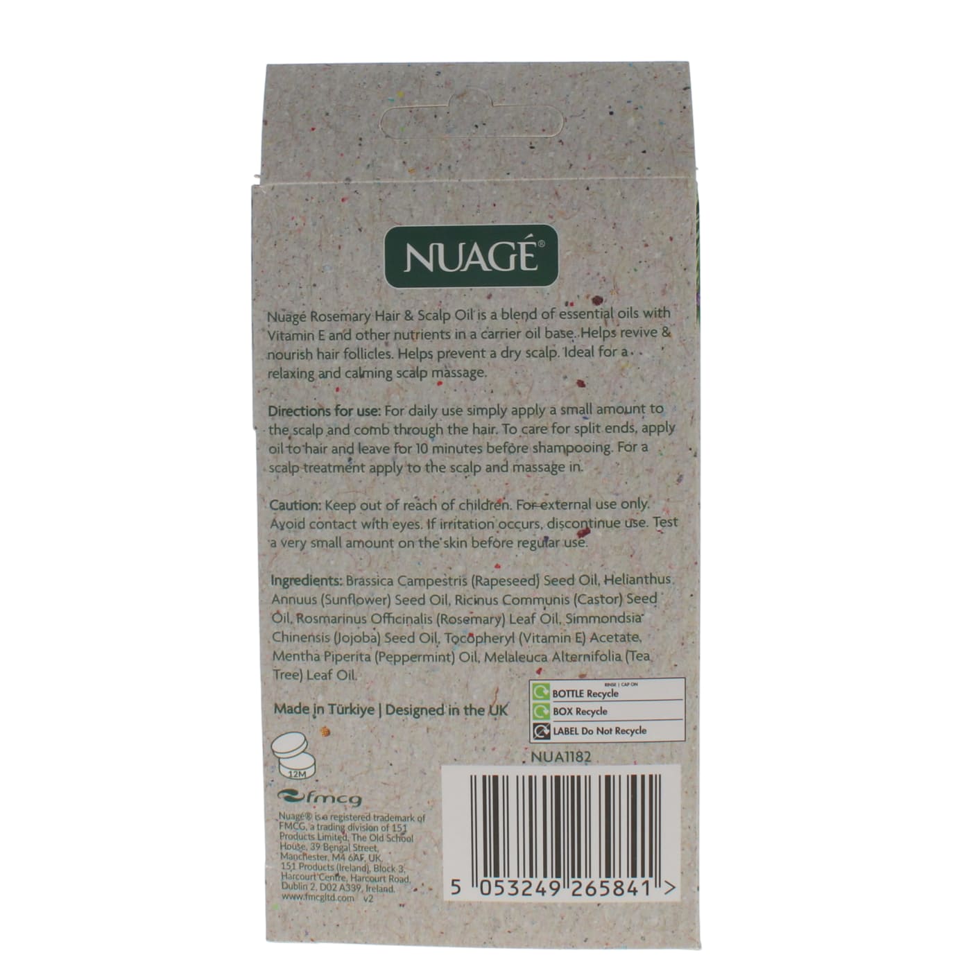 NUAGE 100ML HAIR&SCALP OIL ROSEMA 07/26