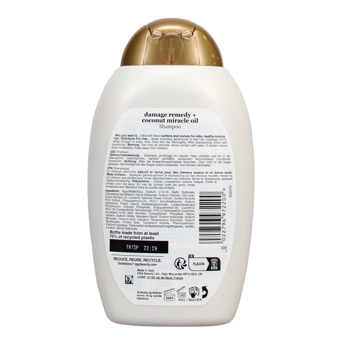 OGX 385ml Shampoo Coconut Miracle Oil