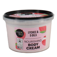 Organic Shop 250ml Nourishing Body Cream Lychee & 5 Oils