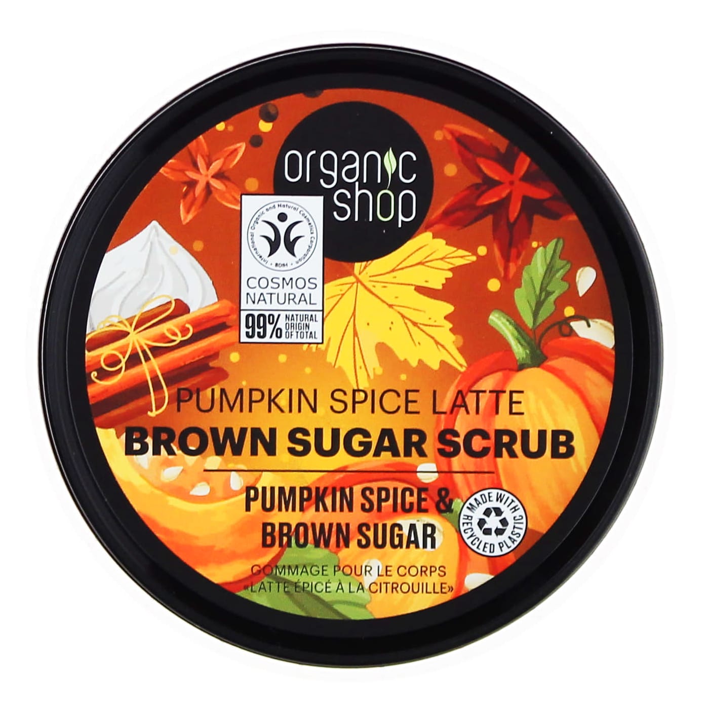 ORGANIC SHOP 250ML B/SCRUB PUMPKIN 10/26