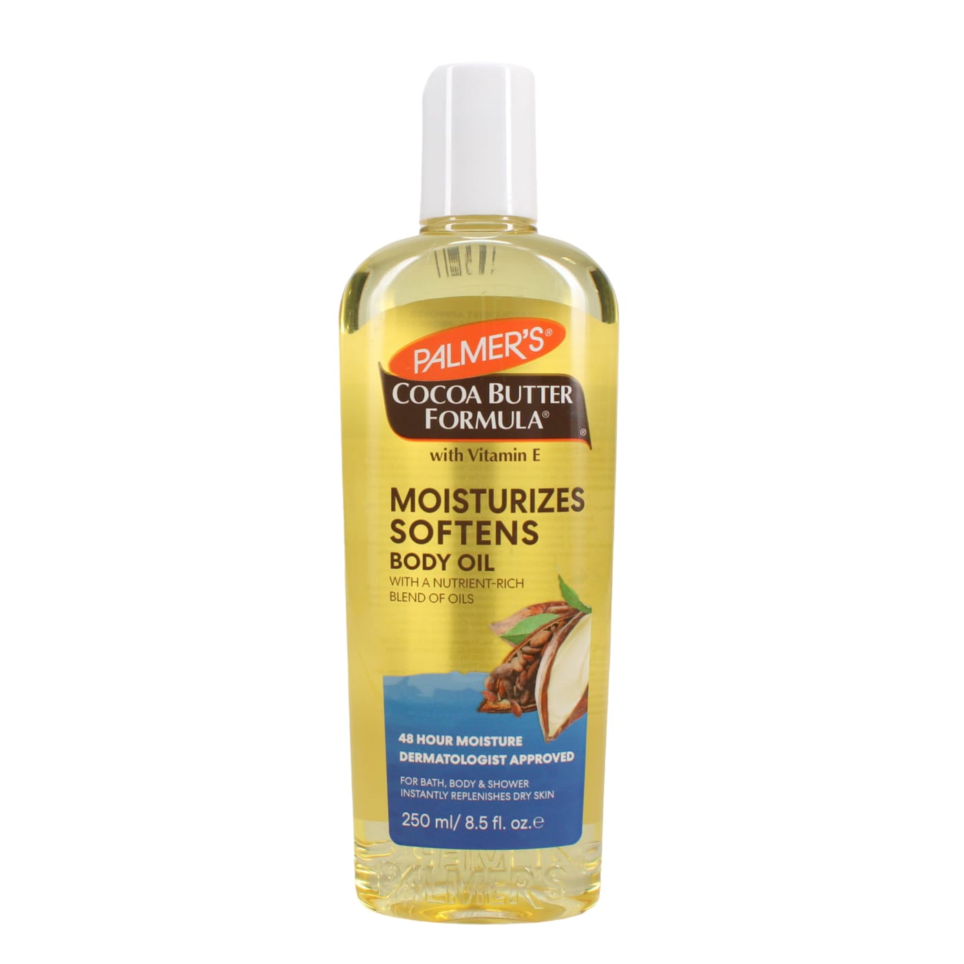 PALMER'S COCOA BUTTER FORMULA 250ML BODY OIL MOISTURIZES SOFTENS