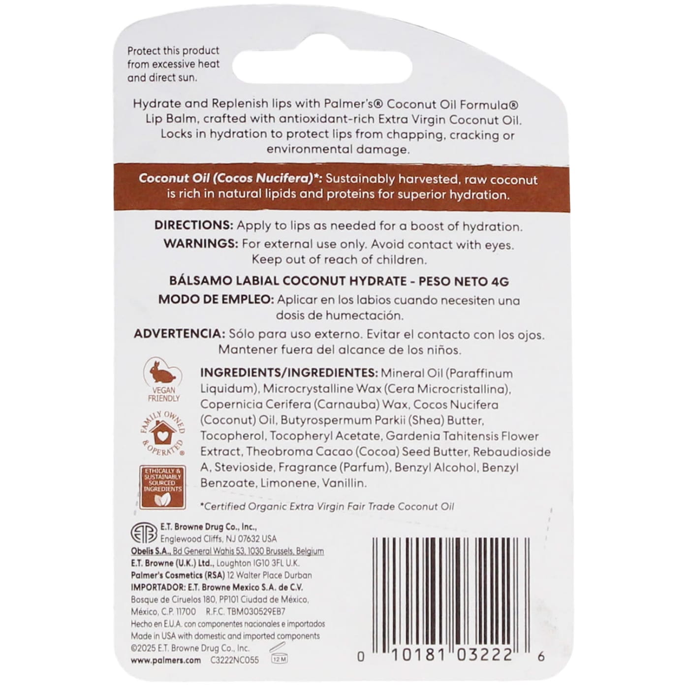 Palmer's Coconut Oil Formula 4g Lip Balm Coconut Hydrate