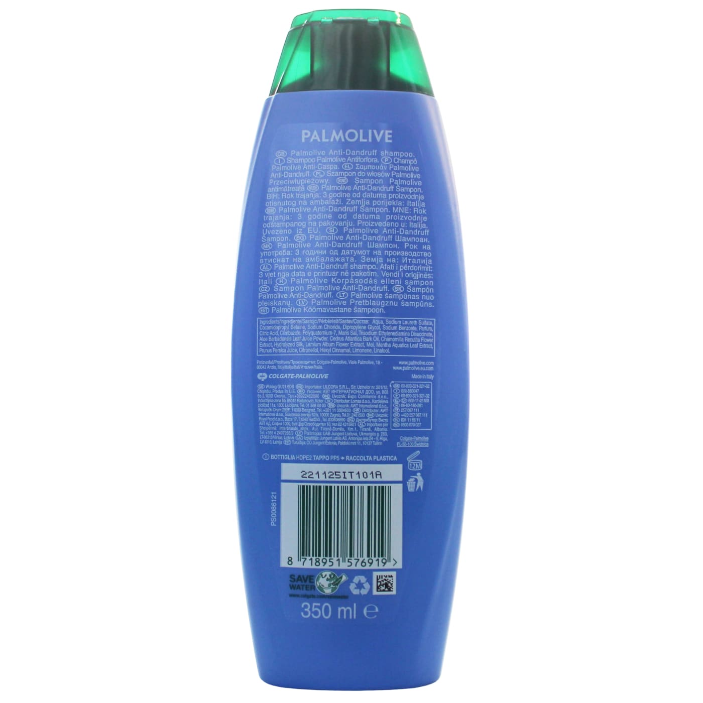 Palmolive Naturals 350ml Shampoo Anti Dandruff With Wild Mint