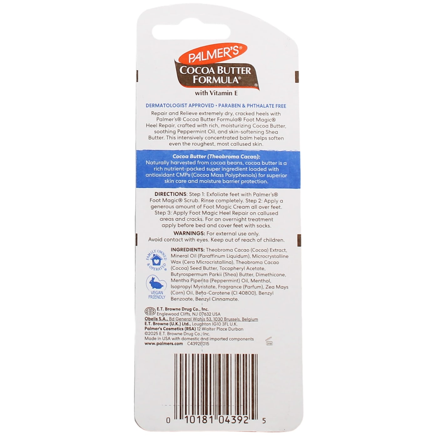 Palmer's Cocoa Butter Formula 25g Heel Repair Stick Cocoa Butter