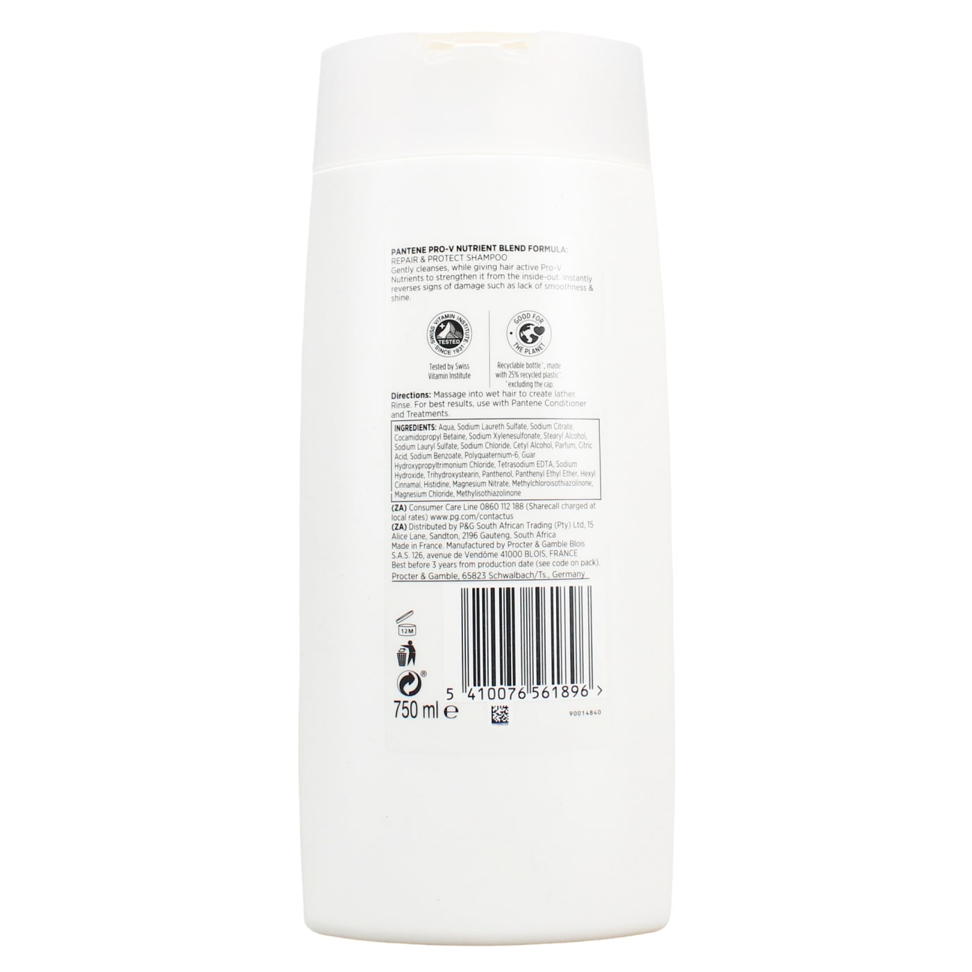 Pantene 750ml Shampoo Repair & Protect