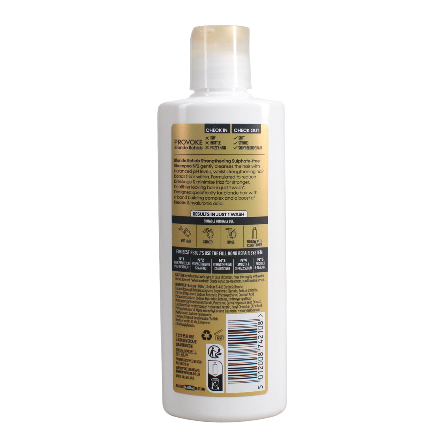 PROVOKE BLONDE 200ML S/POO REHAB