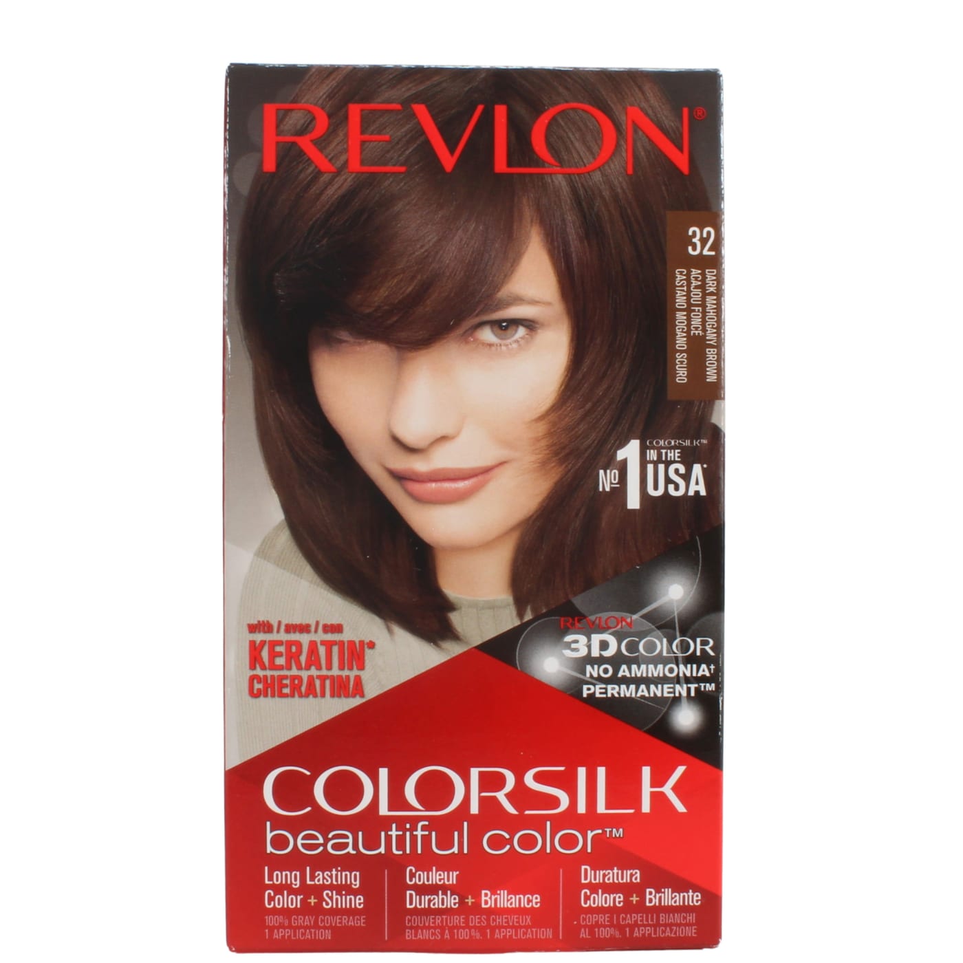 REVLON COLORSILK MAHOGANY BROWN 32/3RB