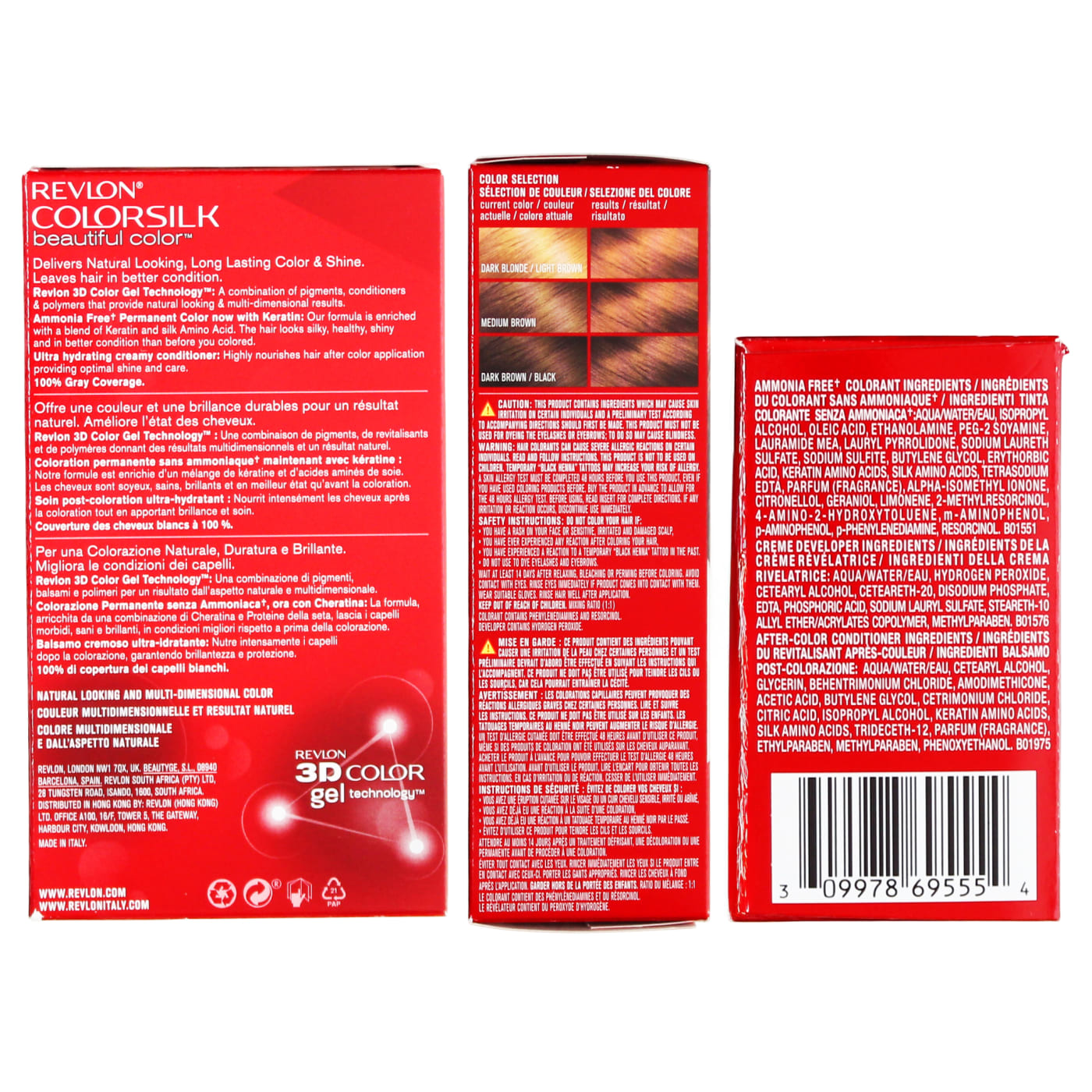 Revlon Colorsilk Permanent Hair Colour Reddish Brown 55 Light