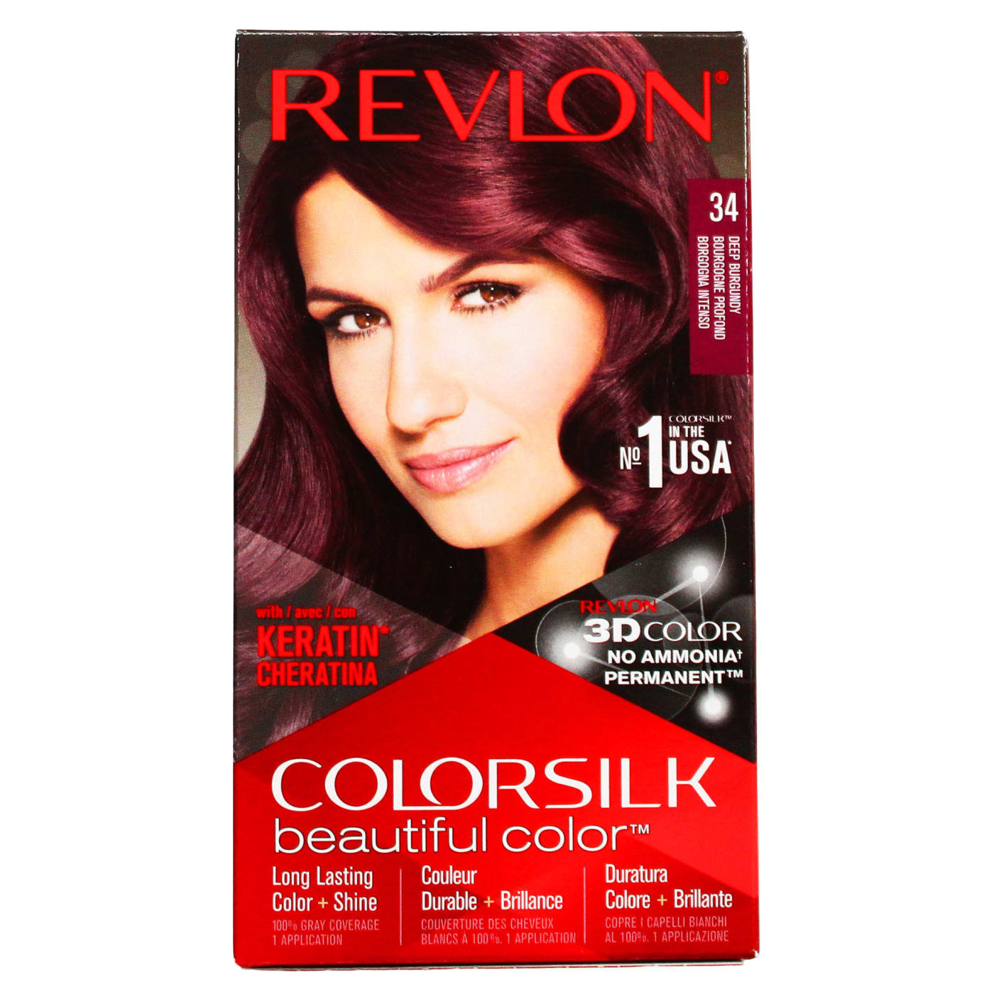 Revlon Colorsilk Permanent Hair Colour Deep Burgundy 34