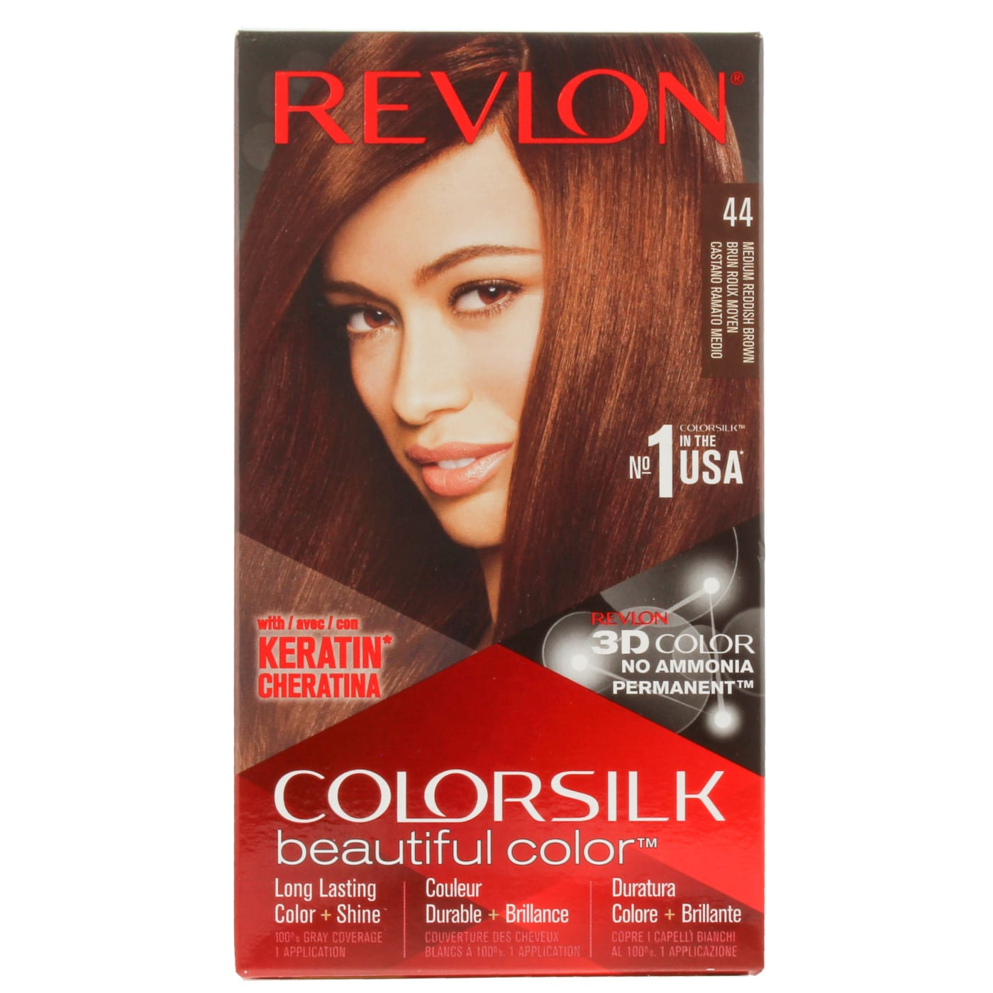 REVLON COLORSILK MEDIUM RED BROWN 44