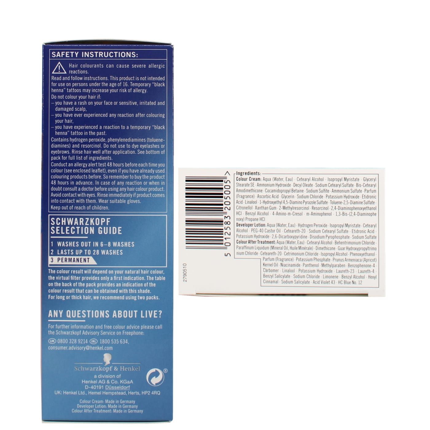 SCHWARZKOPF LIVE LIGHT H/DYE LILAC 104